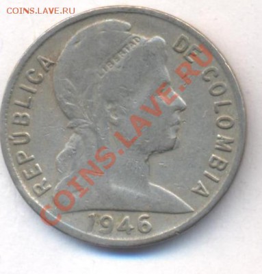 Колумбия 5 центаво 1946 г. До 3.04.13 г. 22-00 МСК . - кол