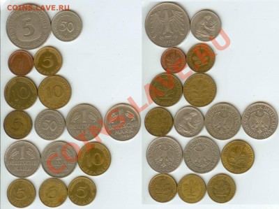 ФРГ -16 монет погодовка до 14.00 мск 07.04.2013 - ФРГ