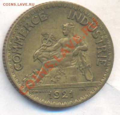 Франция 1 франк 1921 г. До 3.04.13 г. 22-00 МСК . - фр