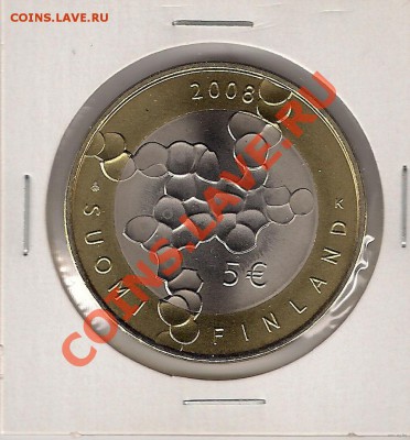 5€ 2008 Финляндия (редкая) до 4.4.13 22-00 мск - 509829523_0