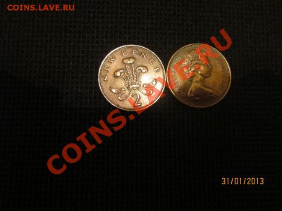 2 пенса , 3 шт 1971 год - 2 пенса 1971