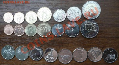 Наборы иностранных монет. Ver 07.22 - Латвия набор и 8 юбилейных