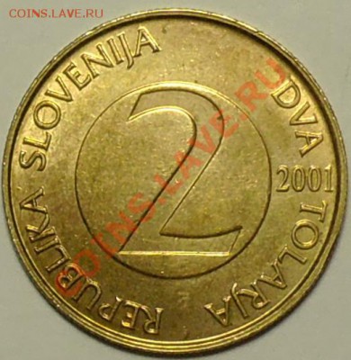 СЛОВЕНИЯ - 2 толара 2001 - Ласточка - до 9 апреля - 491