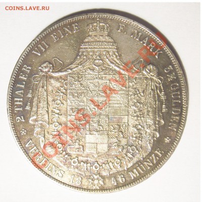 Доппельталеры Франкфурт 1840 г. и Пруссия 1846 г. - 1846 2T PREUSSEN 2