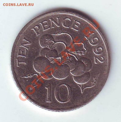 Гернси.10 Пенсов.1992. до 11 Апреля - 1992.JPG
