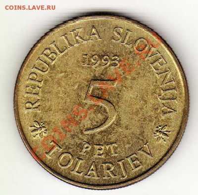 СЛОВЕНИЯ 5 ТОЛАРОВ 1993 ПЧЁЛЫ ДО 11.04.13 В 22.00МСК (4476) - img505