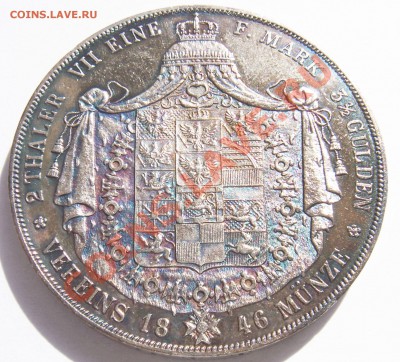 Доппельталеры Франкфурт 1840 г. и Пруссия 1846 г. - 8