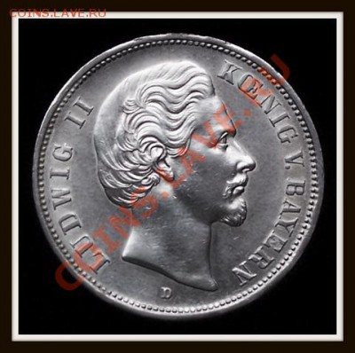 5 марок Бавария 1876 г. - 1
