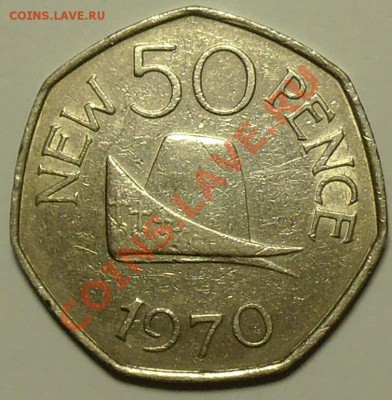 ГЕРНСИ - 50 пенсов 1970 - до 12 апреля - 641