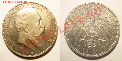 Иностранные монеты форумчан ( Серебро в патине и в Блеске ) - 1903G 5M BADEN 1 