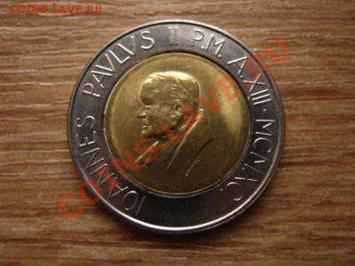 Ватикан 500 лир 1991 биметал до 09.04.13 в 21.00 М - IMG_1157