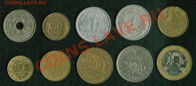 Подборка монет Франции (10 шт.) до 22:00мск 12.04.13 - франция 1(10)