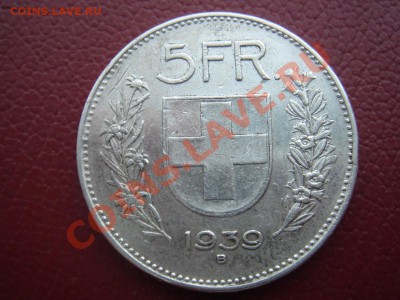 Швейцария: Ag-835 5 франков 1939 до 11.04.13 22-00 - Швейцария 5 франков 1939-2.JPG
