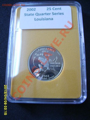 США:25 ЦЕНТОВ 2002гS STATE LOUISIANA ,UNC!до 10.04 - S6000079.JPG