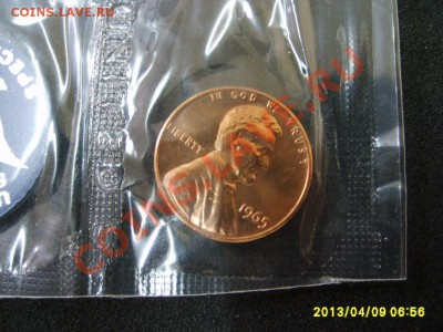 США: 1 ЦЕНТ 1965 +жетон SPECIAL MINT SET ,Unc!!10.04.2013 - S6000110.JPG
