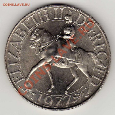 Ag Великобритания крона 1977 Сер.юбилей до 15.04-22ч (4843) - img600