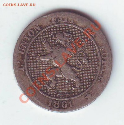 Бельгия.5 Сантимов.1861. до 15 апреля - 1861. бельгия.JPG