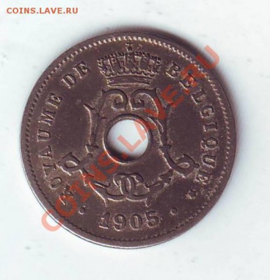 Бельгия.5 Сантимов.1905.до 15 Апреля - 1905.JPG