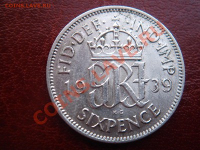 Великобритания: Ag-500 6 пенсов 1939 Георг 6 до 15.04 22-00 - 6 пенсов 1939-1.JPG