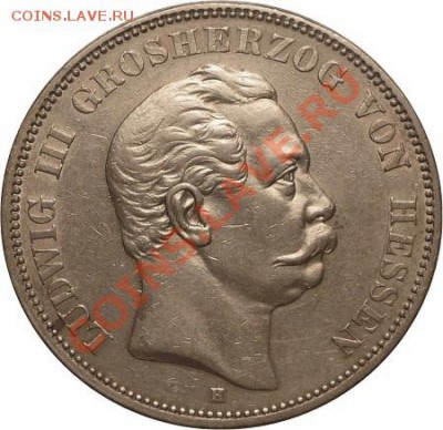 5 марок 1876 г., Hessen - 1