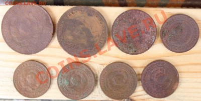 медь 1924 (5,3,2 коп) - 8шт. - 5,3,2 коп 1924 - 2