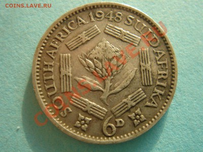 ЮАР: Ag-800 6 пенсов 1948 Георг 6 до 16.04.12, 22-00 - ЮАР 6 пенсов 1948-1.JPG
