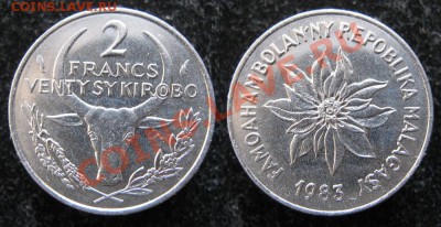 Малагасийская респ (о.Мадагаскар) 2 франка 1983 до 18-04 - Малагасийская респ 2 фр 1983 187