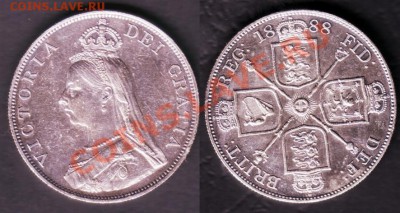 Британия. Двойные флорины - 1888 inverted