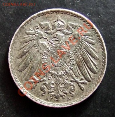 МОНЕТЫ МИРА №1 - Германия 5 пфеннигов (1919) А