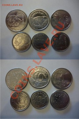 ДК Красивые наборы иностранных монет недорого - Бразилия животные
