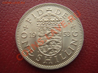 Великобритания: 2 UNC шиллинга 1953 ГОД-ТИП! до 22.04 22- - Шиллинг 1953А-1.JPG