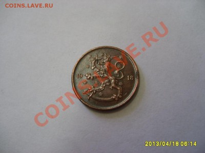 ФИНЛЯНДИЯ,5 PENNIA 1918 год !! до 20.04.2013г - S6000298.JPG