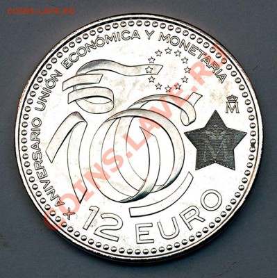 Испания_памятные 12 евро 2009; Ag, UNC; до 17.04_22.09мск - 5088