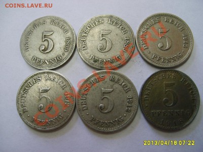 ГЕРМАНИЯ,5 ПФЕННИГОВ 1889А,1899А,1912А,D,1913A,1918A!до20.04 - S6000308.JPG