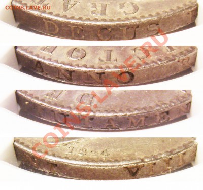 Крона 1844 г., Британия - Crown 1844 4