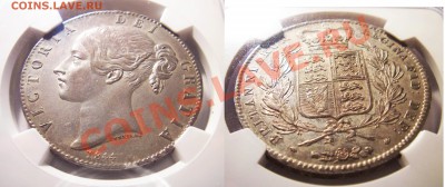 Крона 1844 г., Британия - Crown 1844 3