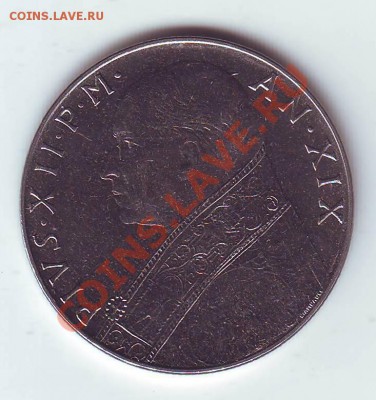 Ватикан.100 Лир.1957. до 24 Апреля - 19570002.JPG