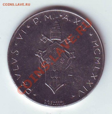 Ватикан.100 Лир.1974. до 24 Апреля - 19740004.JPG