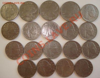 Монеты Италии 1939-43 г. - 19 шт, до 21.04.13 в 22-00 МСК - 1