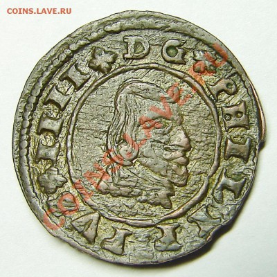 16 мараведи 1663 год, Испания. - DSC06642