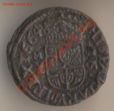 16 мараведи 1663 год, Испания. - 1