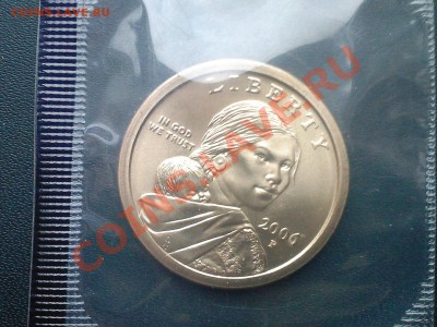 США 1 Доллар САКАГАВЕИ 2006(Р) UNCзапайка 21.04 - 20042013(041)