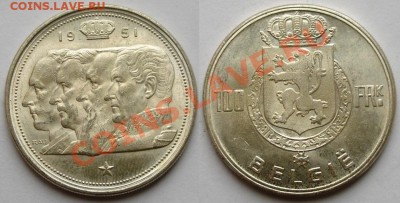 СЕРЕБРО иностранное разное МНОГО - 100 фр 1951
