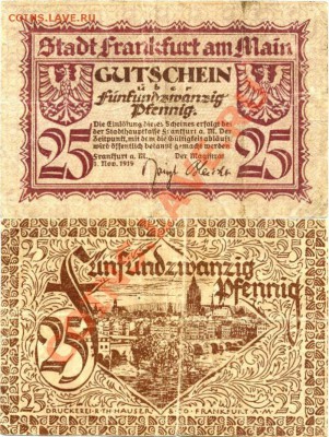 Германия 25пфг.1919г Фракфурт-на Майне до 22.04.13 22-00 МСК - File9254 копия
