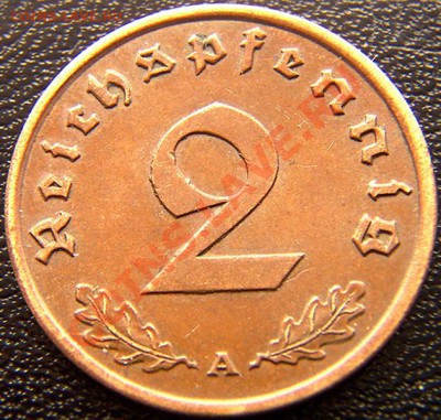 Германия (3 Рейх)_2 рейхспфеннига 1939(А); до 21.04_22.22мск - 5017