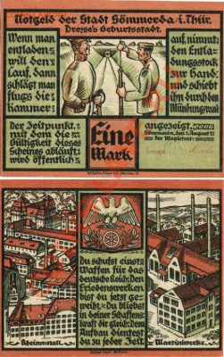 Германия 1 марка 1921г. Зёммерда(Тюрингия) 22.04.13 22-00МСК - File8169 копия