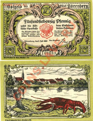 Германия 75пфг.1920г Нёренберг (Силезия) 22.04.13 в 22-00МСК - File9235 копия