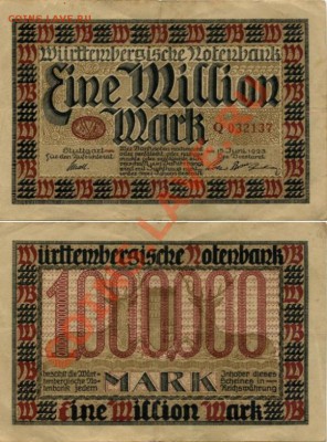Германия 1000000 марок 1923г.Вюртемберг 22.04.13 в 22-00МСК - File4806 копия