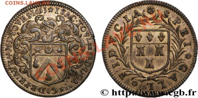 жетон? Vidvcia Spei Gall 1653. опознание. - жетончик для михаила в идеале