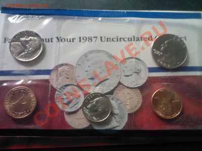 США 1,5,10,25 центов UNC 1987 В ЗАПАЙКЕ до 25.04 - 22042013(004)